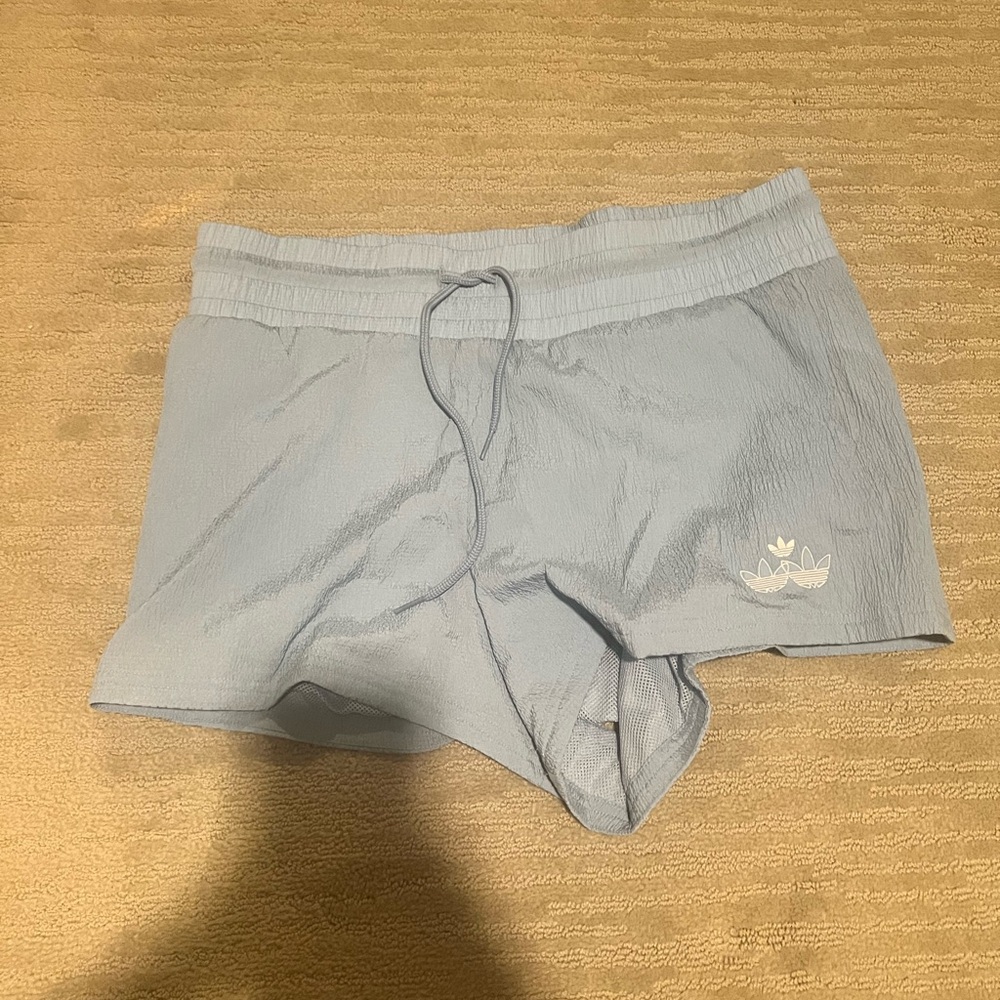NWT Blue ribbed women’s adidas shorts (XL)